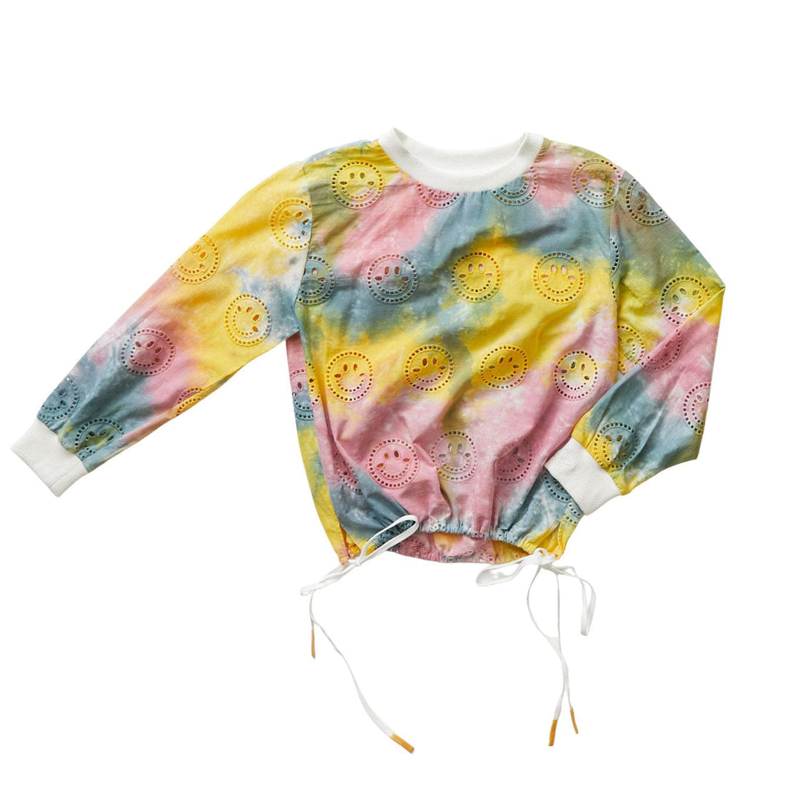 Hey Kid sweatshirts Hey kid Smiley Face Eyelet Top