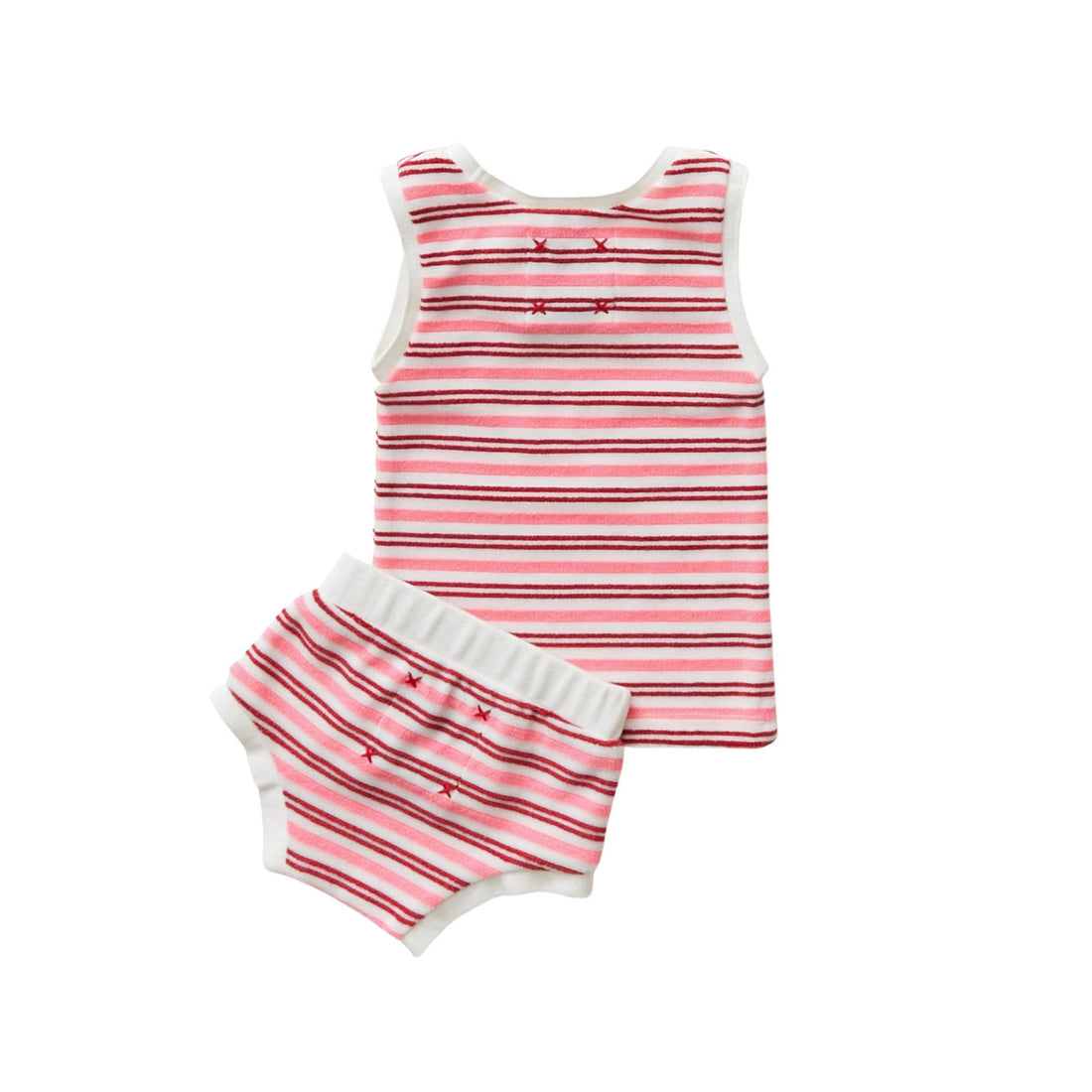 Hey kid Striped Terry Set- Pink