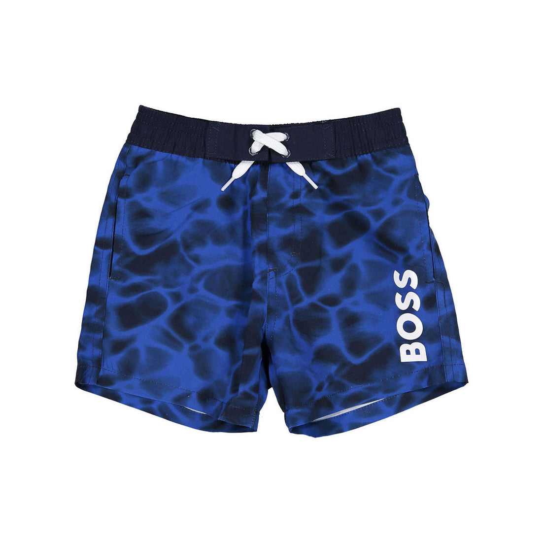 Hugo Boss swim Hugo Boss Navy Surfer Print Allover Swimshorts