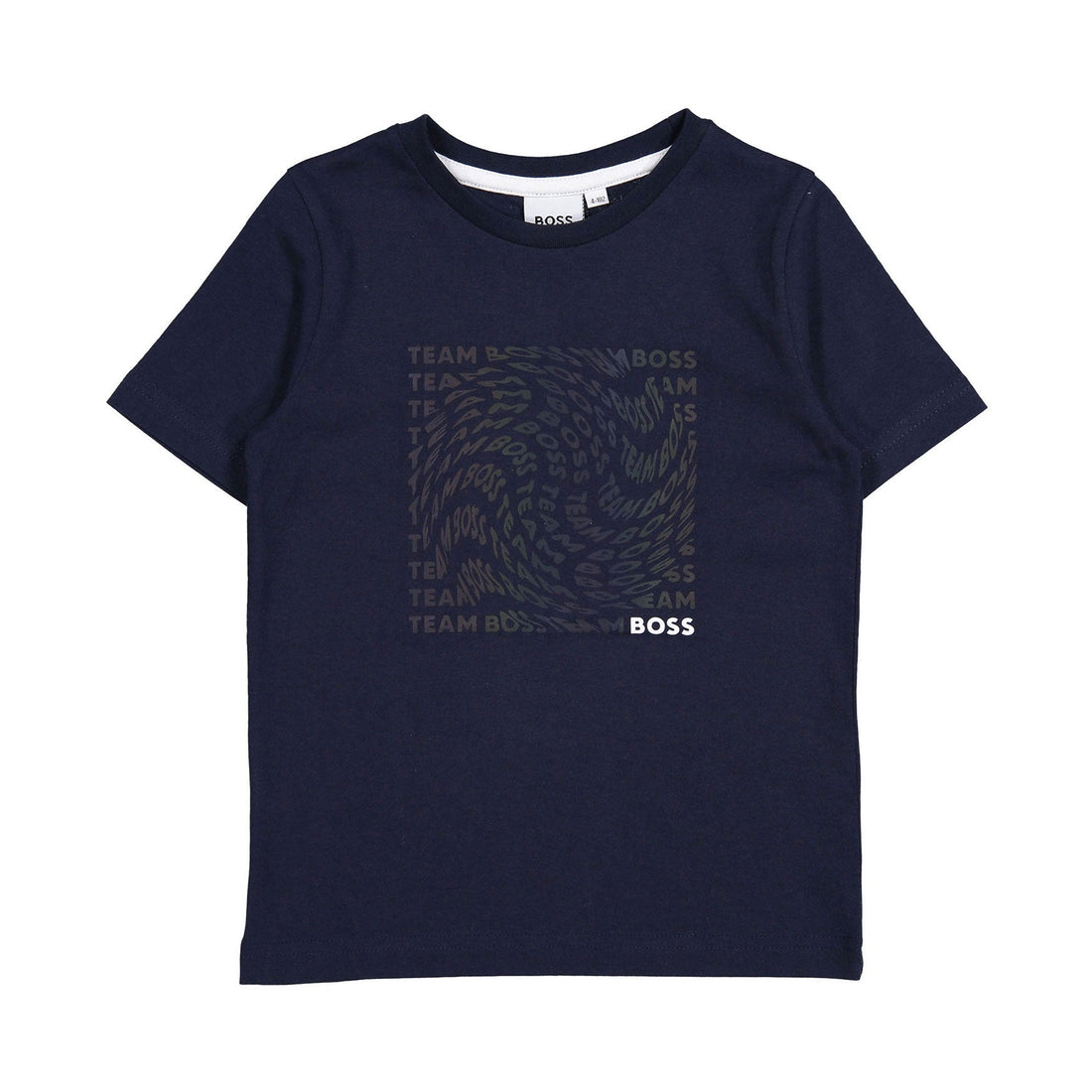 Hugo Boss tees Hugo Boss Navy Illustration Logo Tee