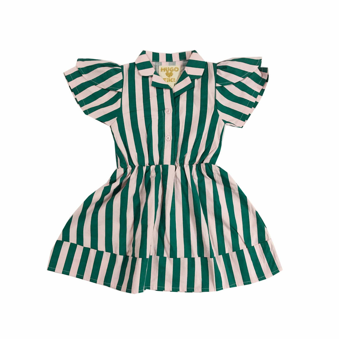 Hugo Loves Tiki dresses Hugo Loves Tiki Beverly Hill Stripe Petal Sleeve Dress