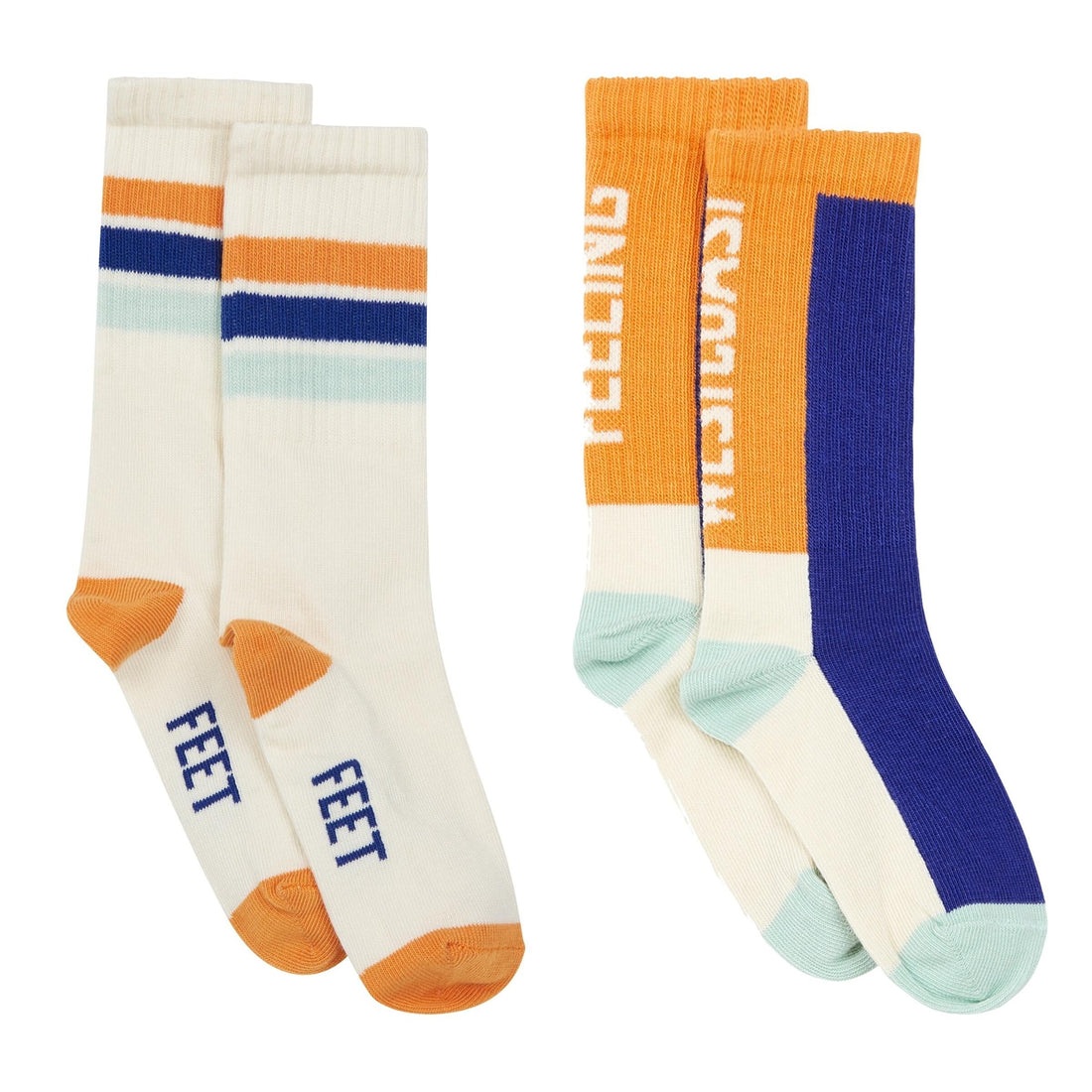 Hundred Pieces accessories Hundred Pieces White Pack 2 Pairs Of Socks Funky Coast