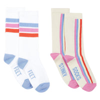 Hundred Pieces accessories Hundred Pieces White Pack 2 Pairs Of Socks Funky Stinky Feet
