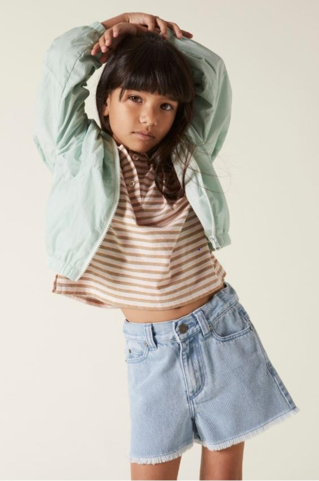 Hundred Pieces bottoms Hundred Pieces Bleached Blue Denim Shorts