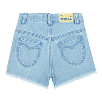 Hundred Pieces bottoms Hundred Pieces Bleached Blue Denim Shorts