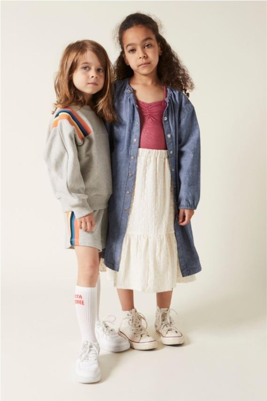 Hundred Pieces bottoms Hundred Pieces Light Heather Grey Cotton Shorts