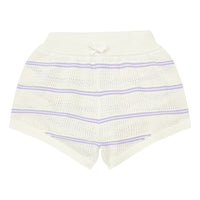 Hundred Pieces bottoms Hundred Pieces Off White Knitted Shorts