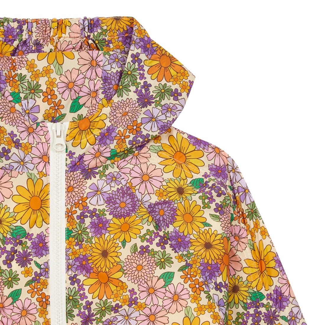 Hundred Pieces Outerwear Hundred Pieces Flowers Hooded Windbreaker