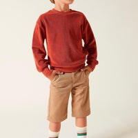 Hundred Pieces sweatshirts Hundred Pieces Burnt Orange Terry Cloth Sweatshirt