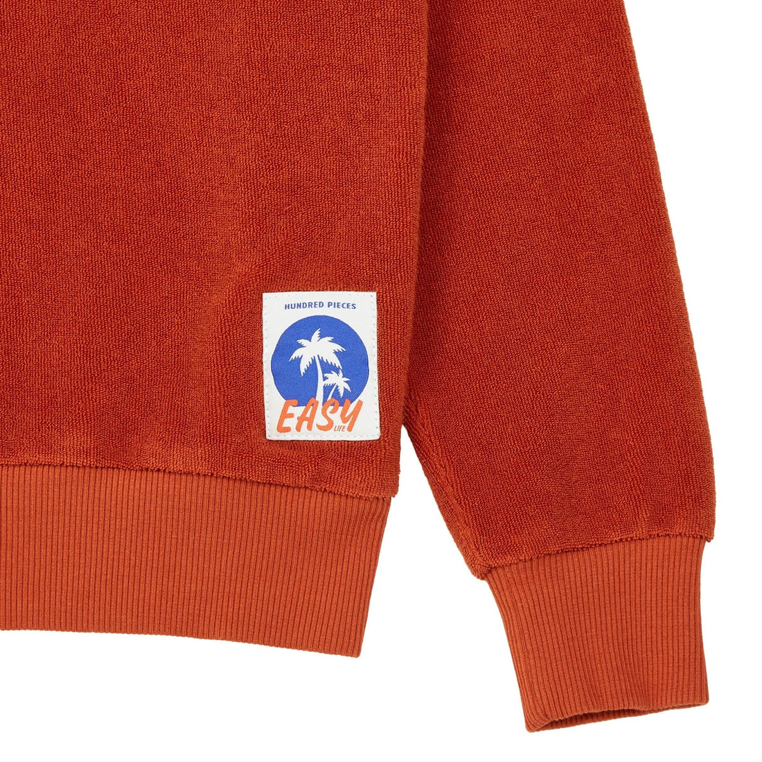 Hundred Pieces sweatshirts Hundred Pieces Burnt Orange Terry Cloth Sweatshirt