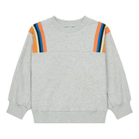 Hundred Pieces sweatshirts Hundred Pieces Light Heather Grey Cotton Sweatshirt With Cut-Out