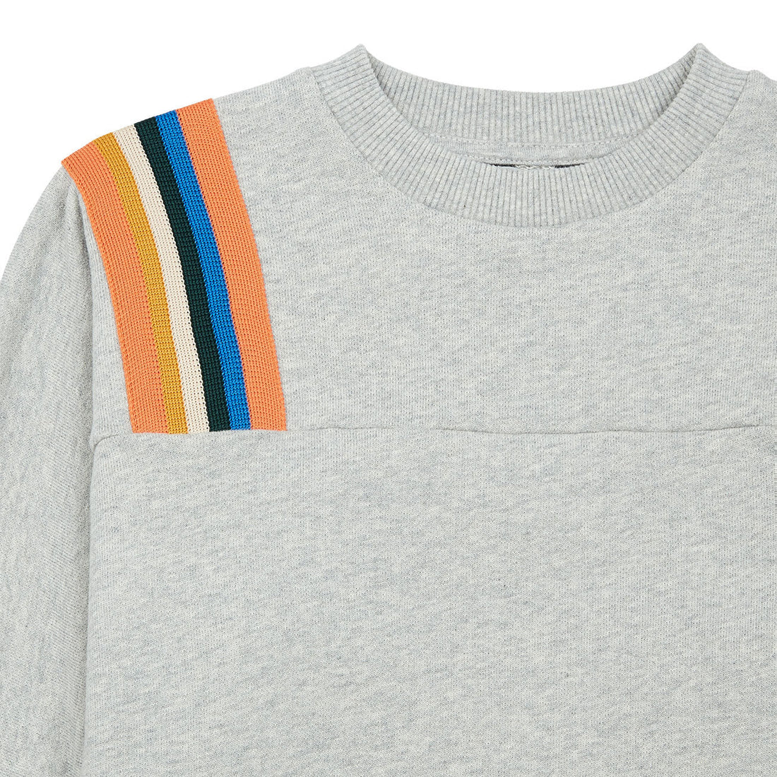 Hundred Pieces sweatshirts Hundred Pieces Light Heather Grey Cotton Sweatshirt With Cut-Out