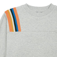Hundred Pieces sweatshirts Hundred Pieces Light Heather Grey Cotton Sweatshirt With Cut-Out