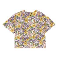 Hundred Pieces tees Hundred Pieces Flowers Cotton Cropped T-Shirt