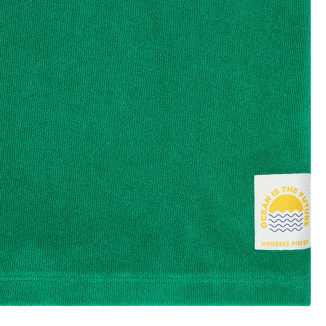 Hundred Pieces tees Hundred Pieces Green Terry Cloth Polo Shirt