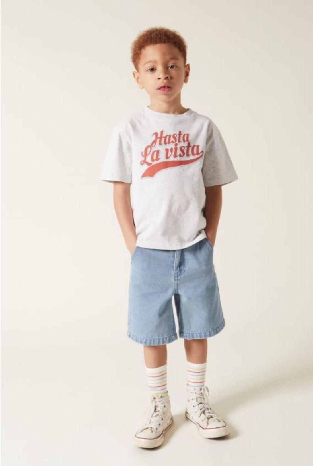Hundred Pieces tees Hundred Pieces Light Heather Hasta La Vista T-Shirt