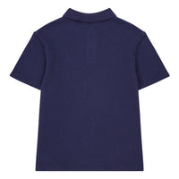 Hundred Pieces tees Hundred Pieces Navy Blue Waffle Knit Polo Shirt