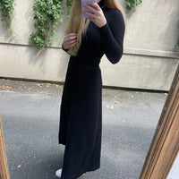 Ava and Lu Black Detailed Turtleneck