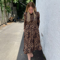 Ava and Lu Leopard Smocked Dress