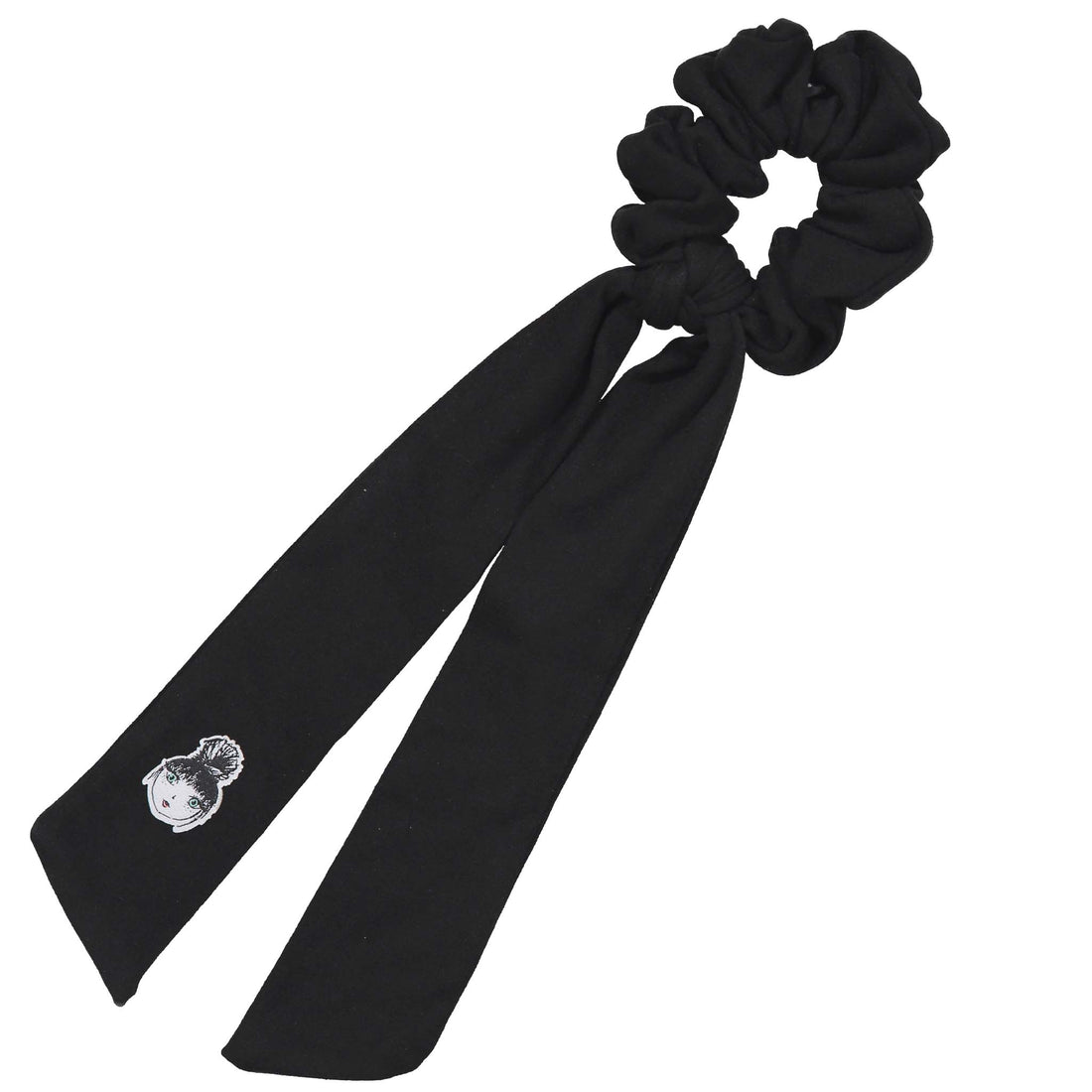 Knot Hairbands Felt Scarf Scrunchie // Black
