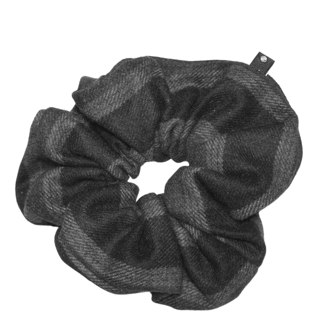 Knot Hairbands Plaid Scrunchie // Grey Mix