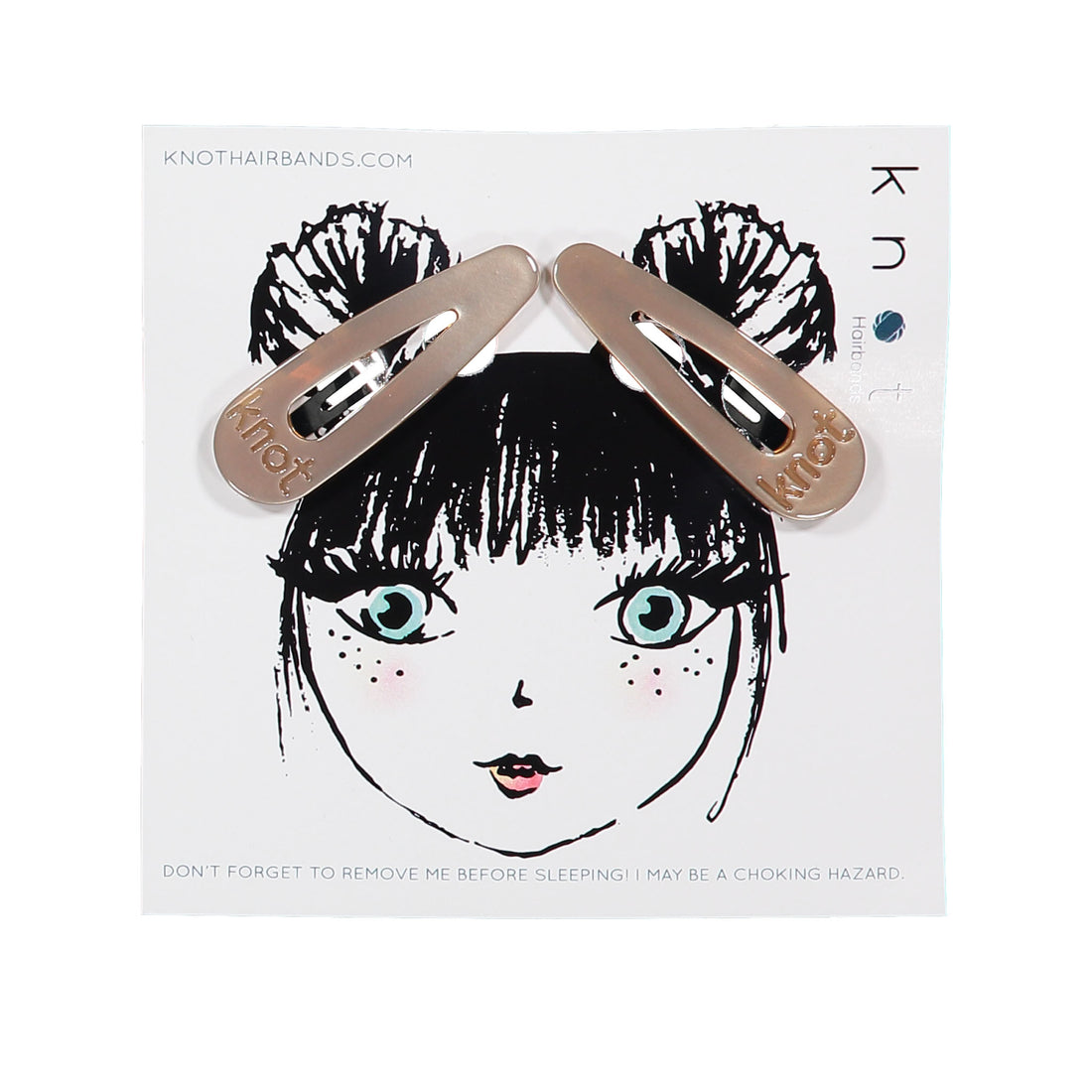 Knot Hairbands Knot Signature Clip Set // Taupe