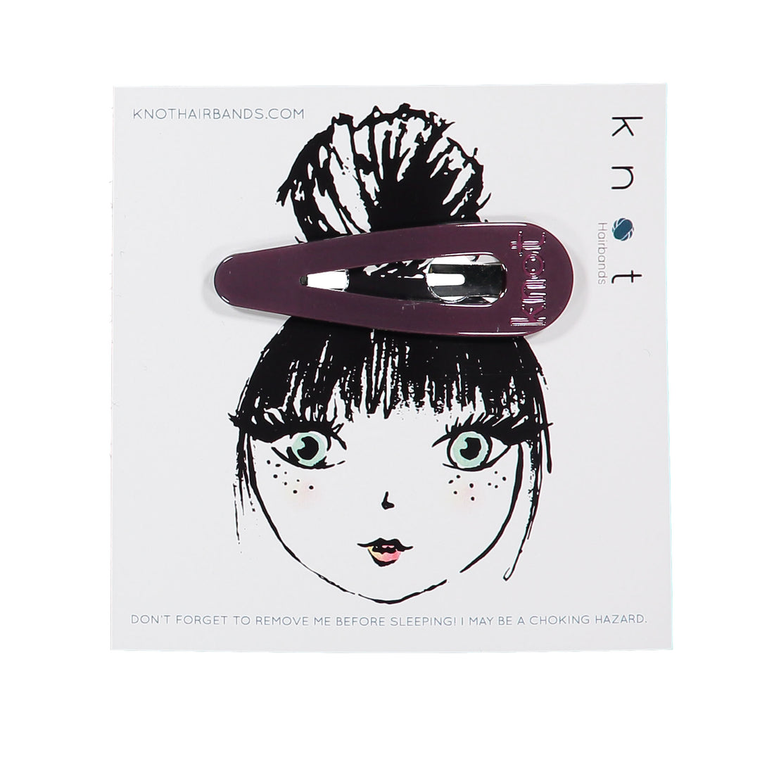 Knot Hairbands Knot Signature Jumbo Clip // Plum