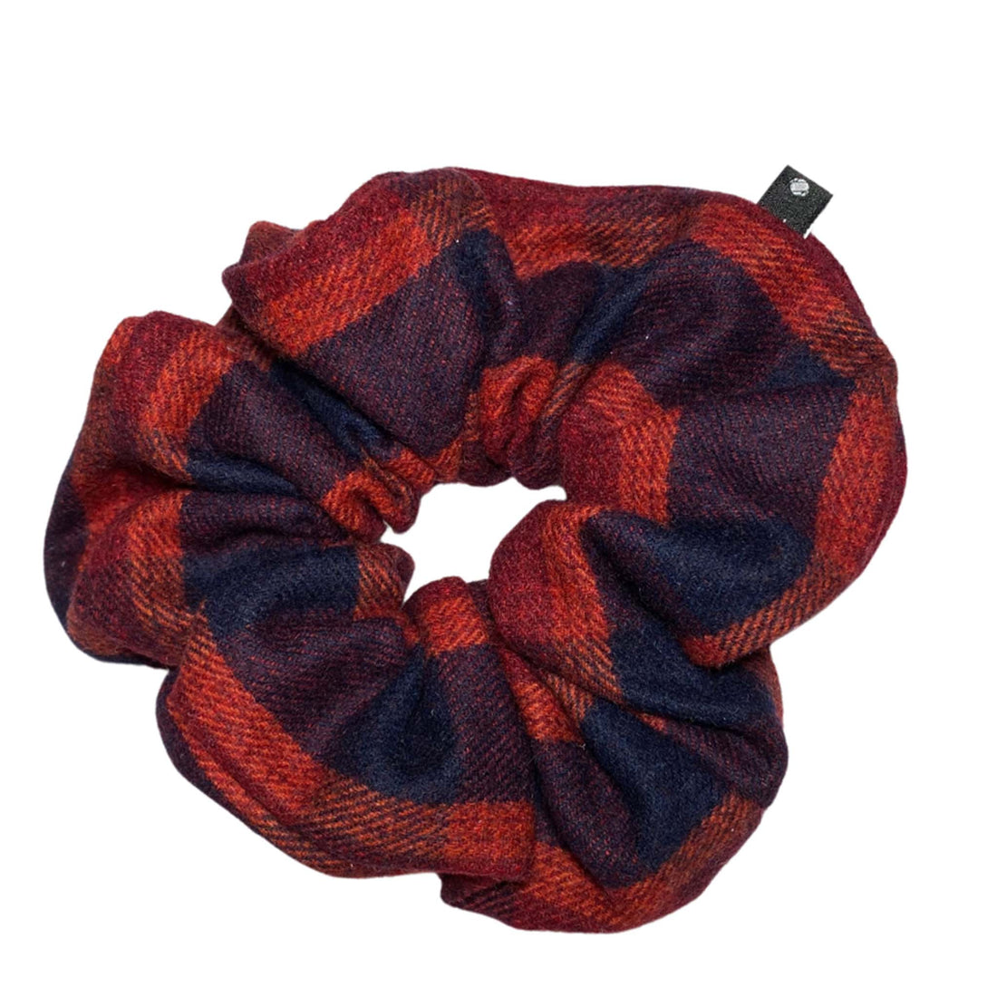 Knot Hairbands Plaid Scrunchie // Burgundy Mix