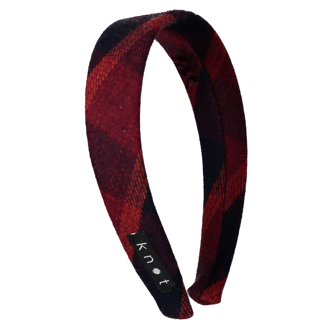 Knot Hairbands Plaid Headband // Burgundy Mix