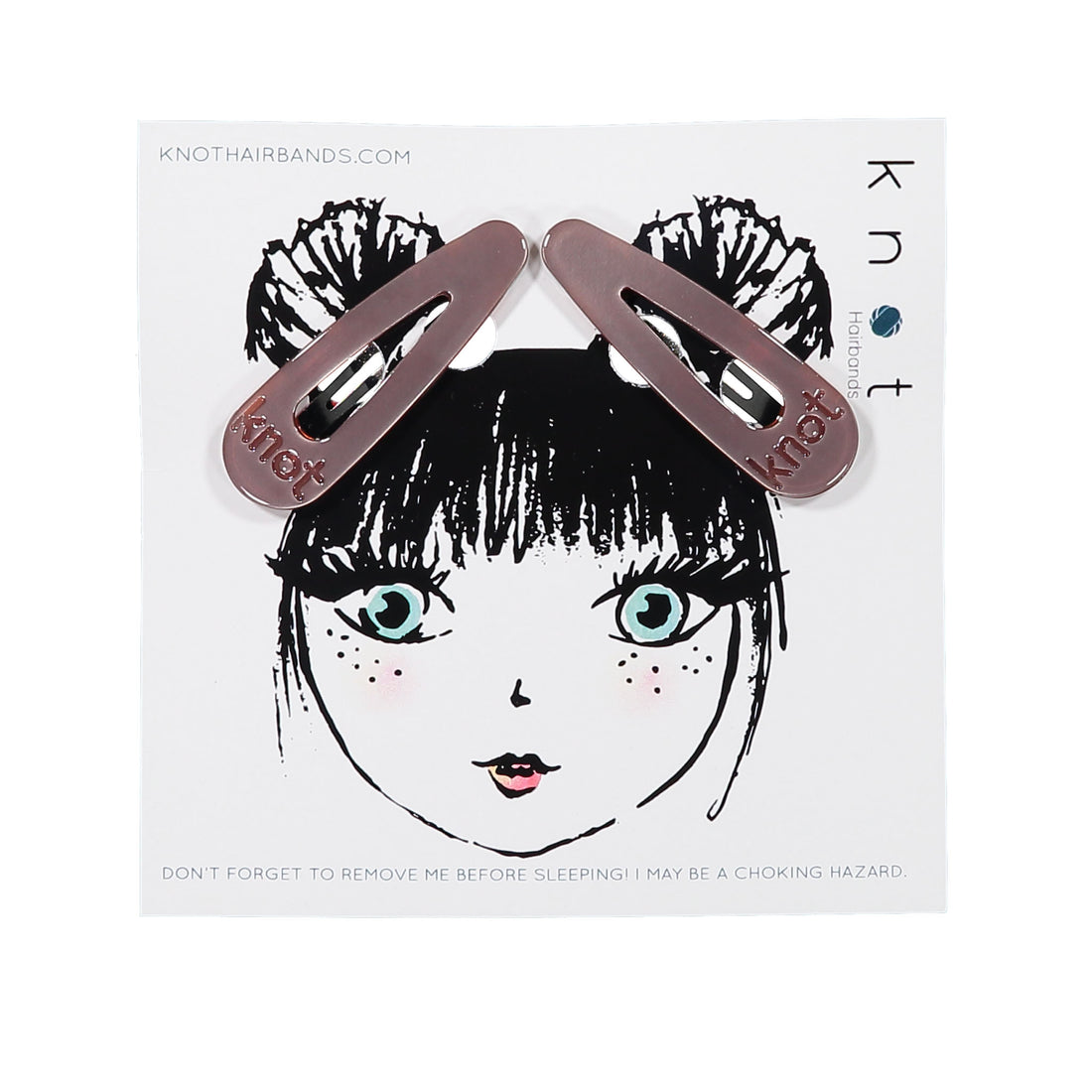 Knot Hairbands Knot Signature Clip Set // Rose