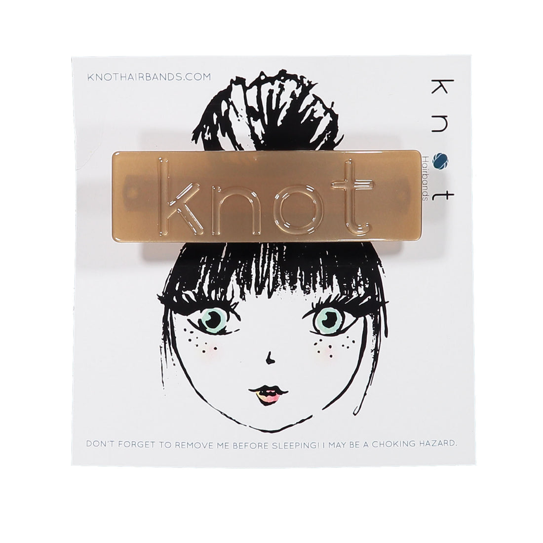 Knot Hairbands Knot Signature Barrette // Taupe