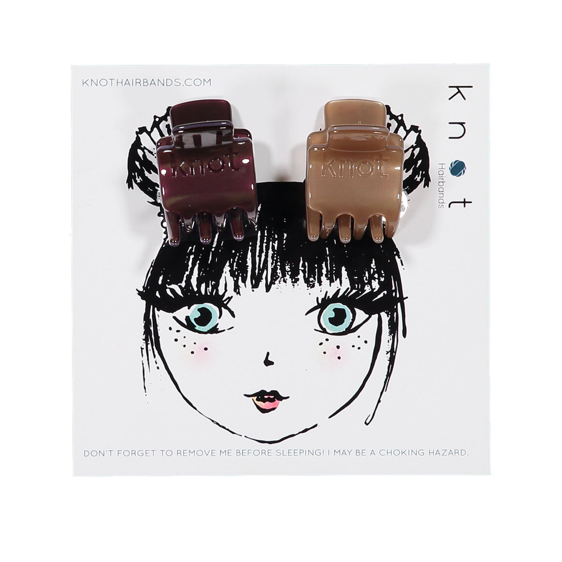 Knot Hairbands Knot Signature Claw Clip // Taupe + Rose