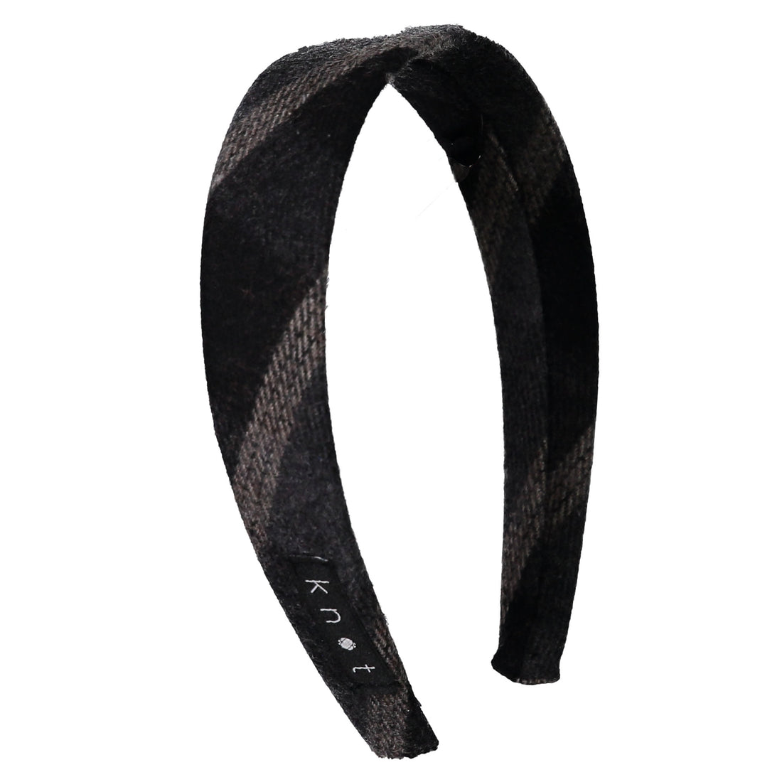 Knot Hairbands Plaid Headband // Grey Mix