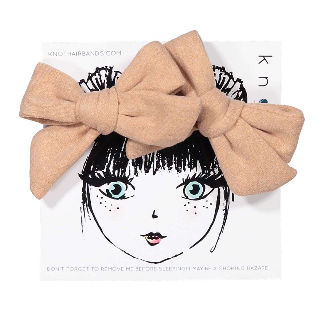 Knot Hairbands Felt Mini Bow Set // Caramel