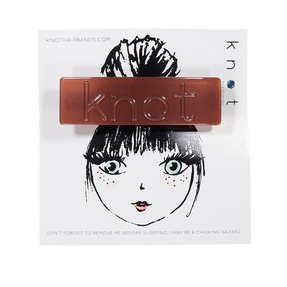 Knot Hairbands Knot Signature Barrette // Rose
