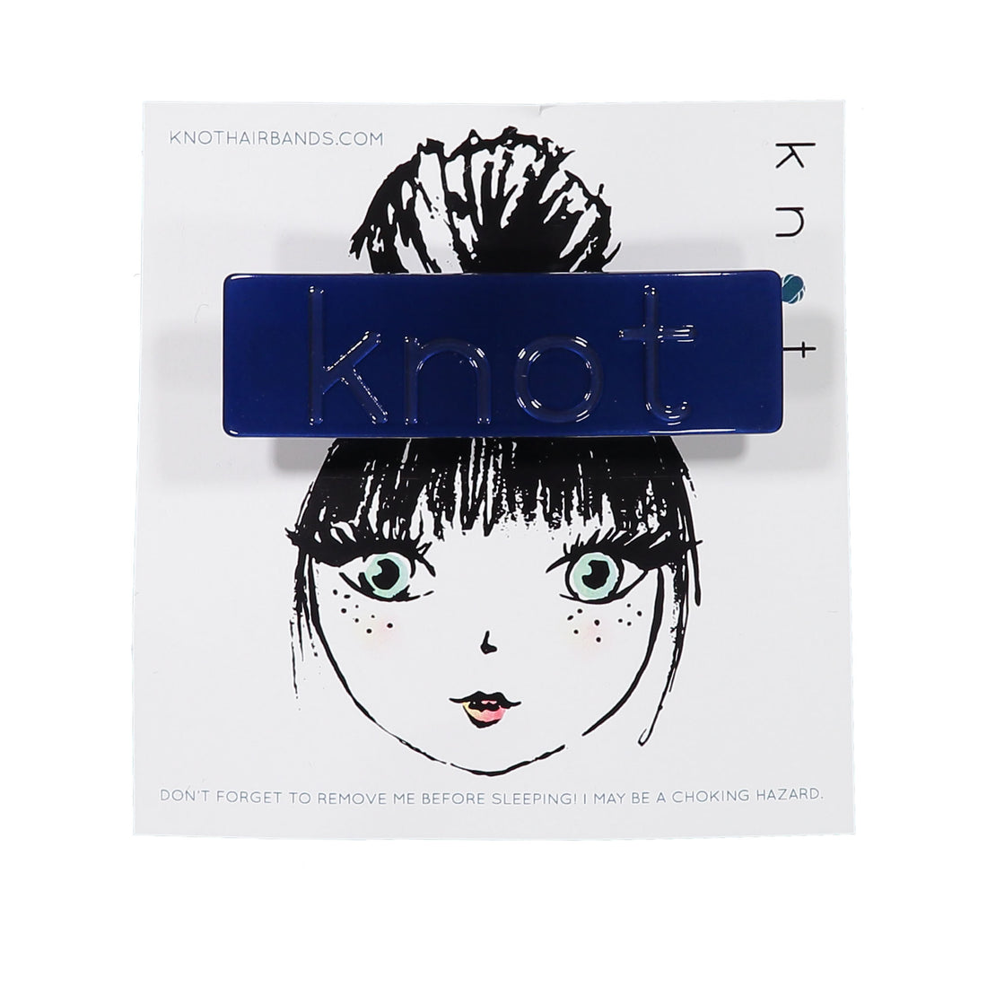 Knot Hairbands Knot Signature Barrette // Cobalt