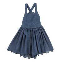 Marlo Navy Broidery Anglais Maxi Dress