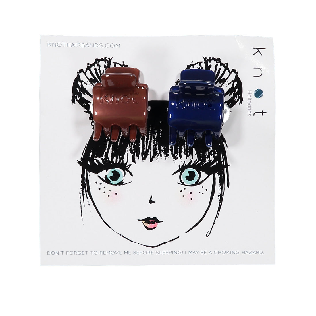 Knot Hairbands Knot Signature Claw Clip // Plum + Cobalt
