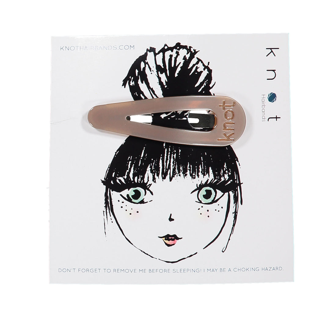 Knot Hairbands Knot Signature Jumbo Clip // Taupe
