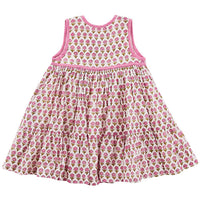 Pink Chicken Pink Floral Block Print Jade Dress