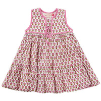 Pink Chicken Pink Floral Block Print Jade Dress