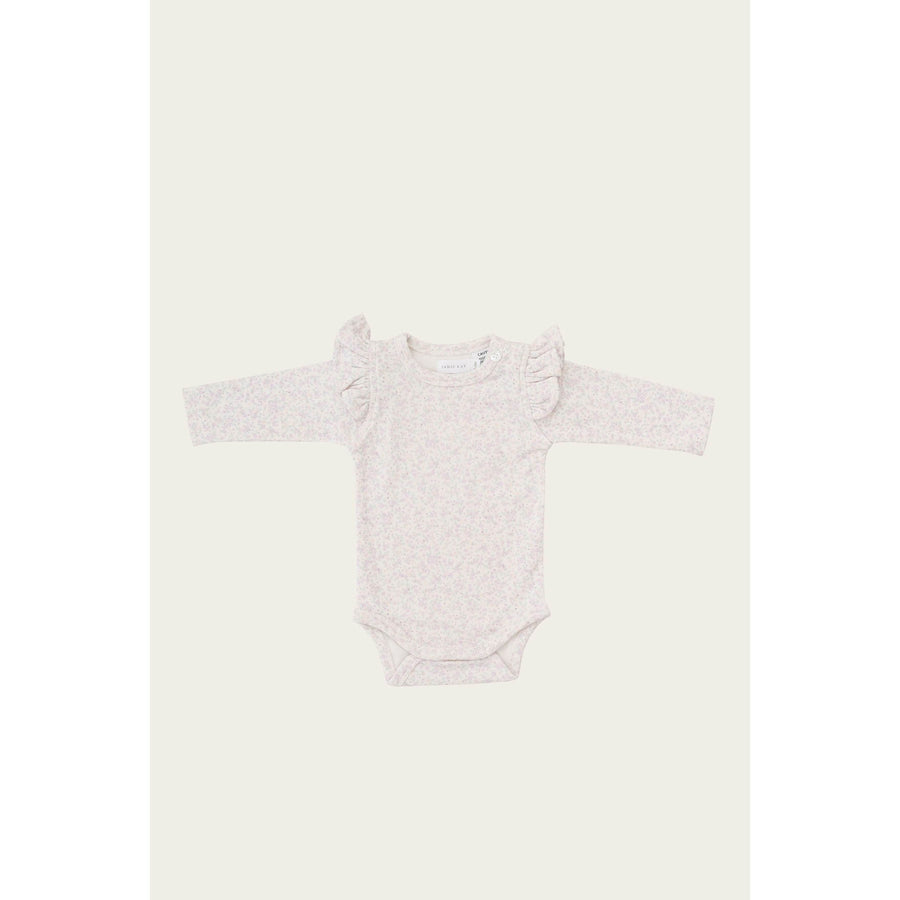 Jamie Kay bodysuits Jamie Kay  Hana Floral Organic Cotton Frill Bodysuit