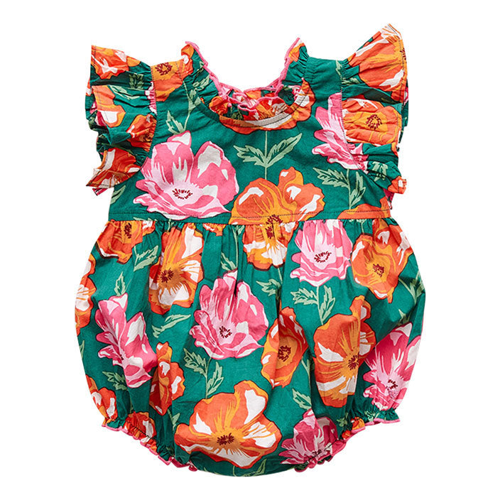 Pink Chicken Evergreen Oversized Floral Jennifer Romper