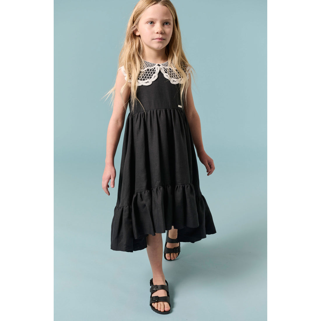 Jessie and James dresses Jessie and James Black Linen Billie Dress