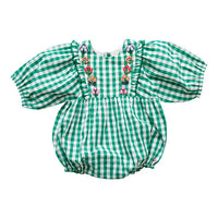 Pink Chicken Bosphorous Gingham Juliet Romper
