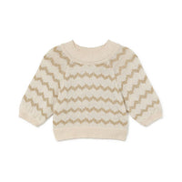 Little Creative Factory Gold Wavy Knit Sweater