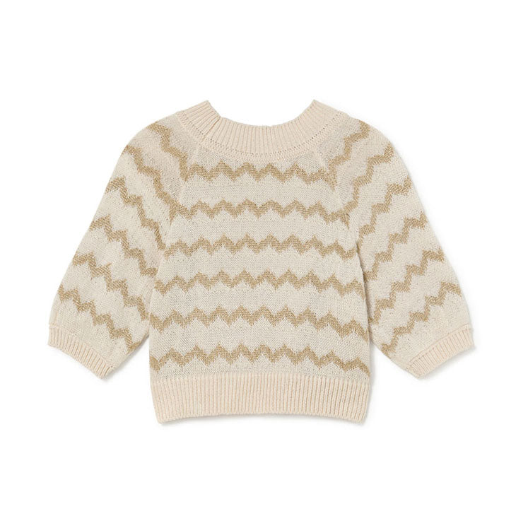 Little Creative Factory Gold Wavy Knit Sweater
