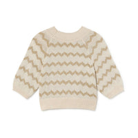 Little Creative Factory Gold Wavy Knit Sweater
