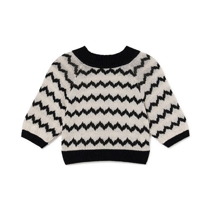 Little Creative Factory Black Wavy Knit Sweater