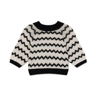 Little Creative Factory Black Wavy Knit Sweater